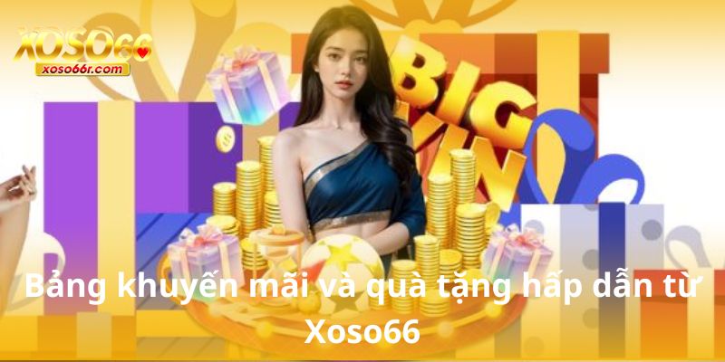 Bảng khuyến mãi và quà tặng hấp dẫn từ Xoso66